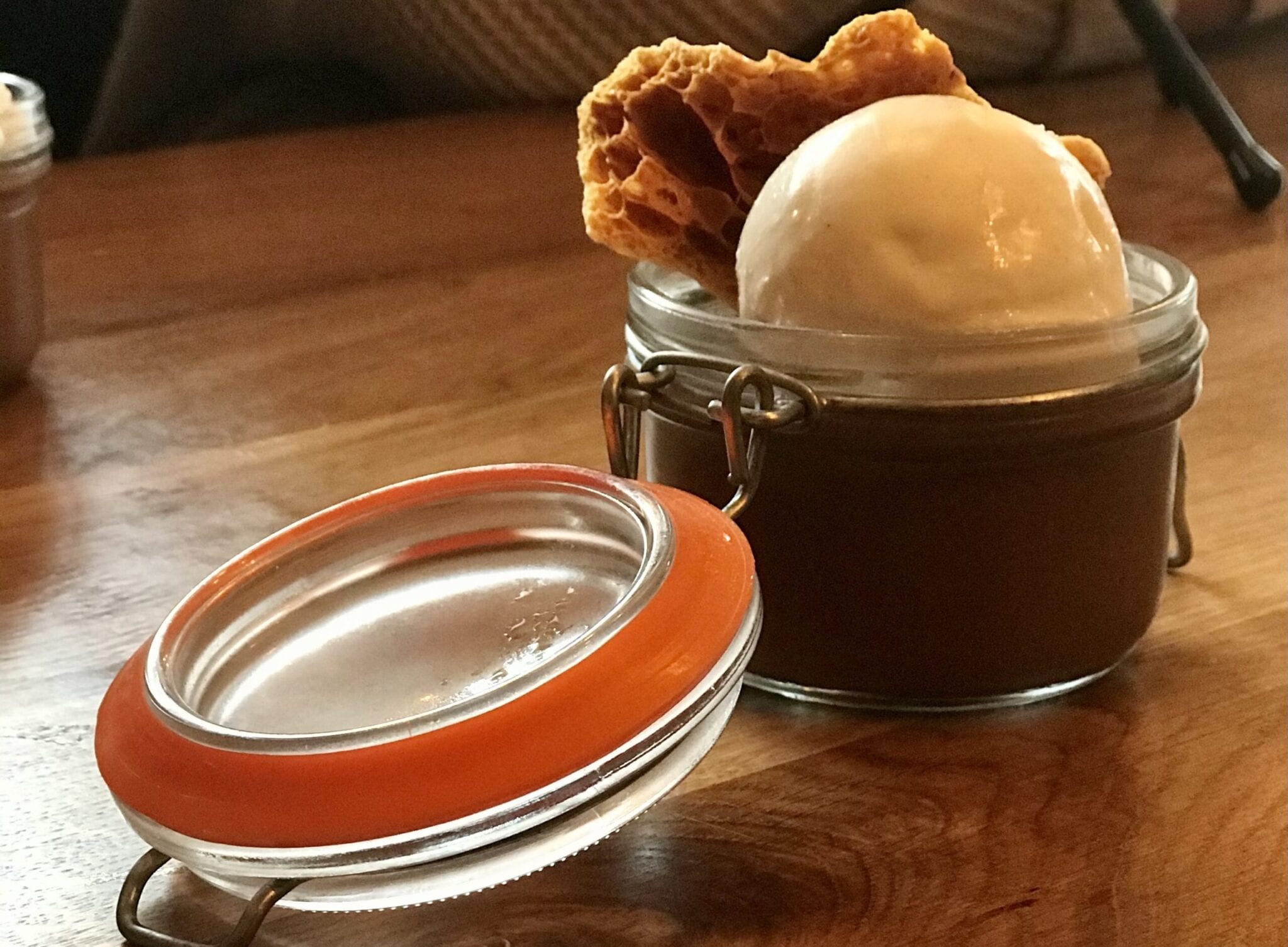 the yard chocolate pot vanilla ice cream honeycomb
