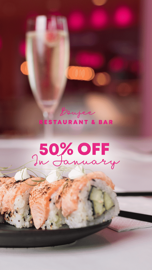boujee 50% off food january offer