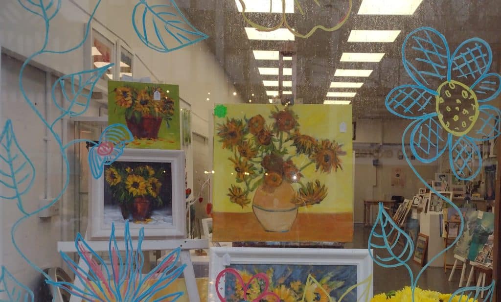 chester artists support ukraine with sunflowers