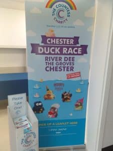 the chester duck race banner