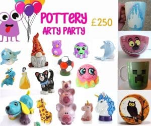 pictura studios pottery arty party